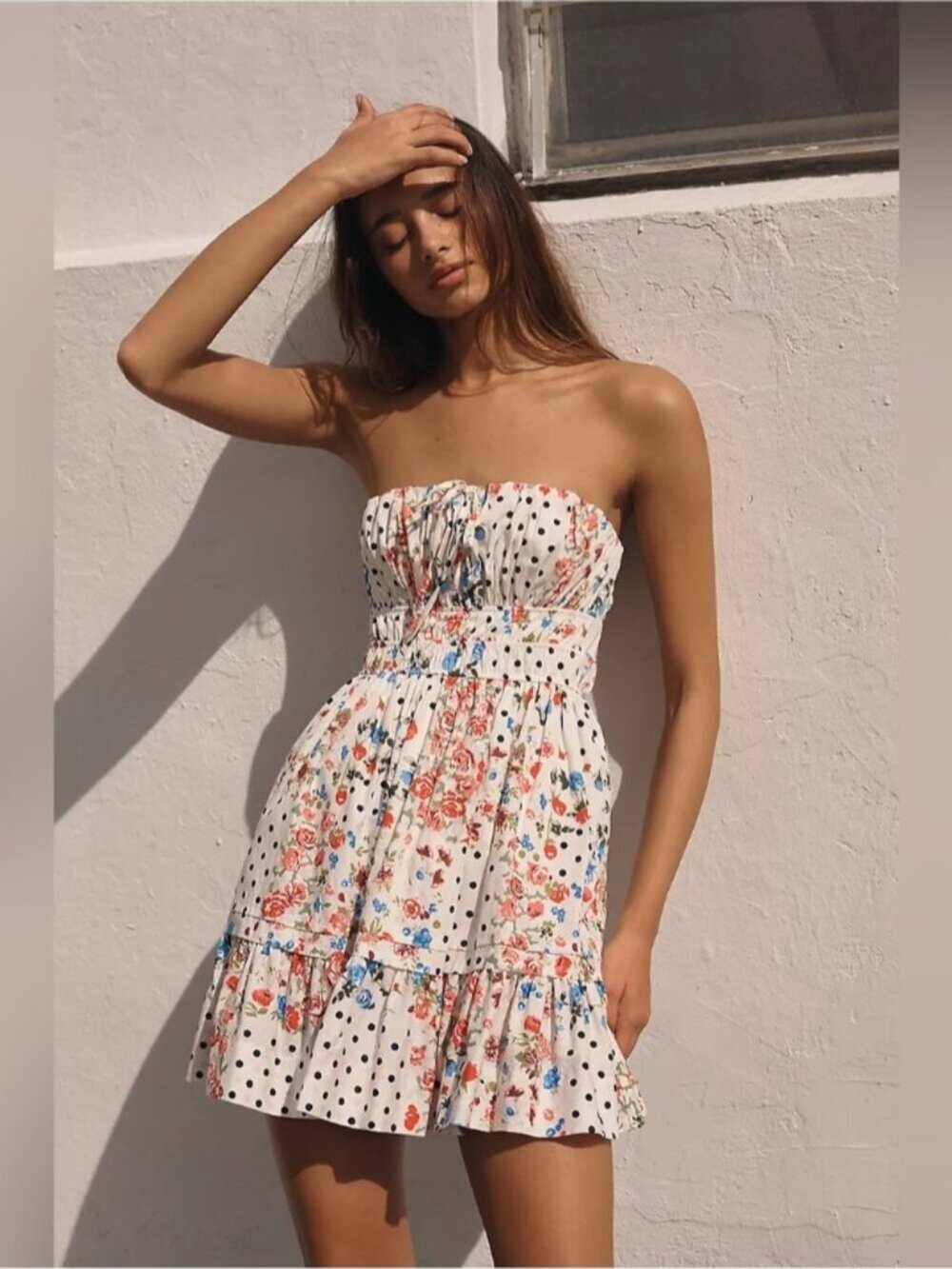 NWT Size M - Somerset Strapless Mini Dress Cotton Polka Dots Pockets (US$ 148)